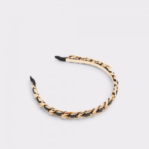 Accesorios Para El Cabello Aldo Yaldan Head band Mujer Negros Dorados | BVWPFN201