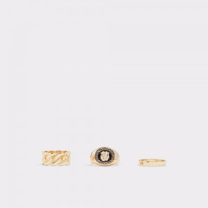 Anillos Aldo Woe Ring Mujer Negros Dorados | FPDBSA829