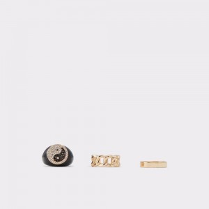 Anillos Aldo Zipney Ring Mujer Negros Dorados | FHOCSA305