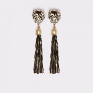Aretes Aldo Istokpoga Chandelier earrings Mujer Negros Dorados | ARMVWY348