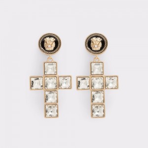 Aretes Aldo Lesath Statement earrings Mujer Negros Dorados | BLSIHG709
