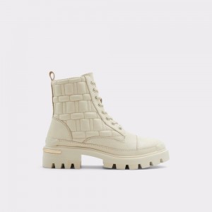 Botas de combate Aldo Quilt Combat boots - Lug sole Mujer Blancos | GCIUYK680