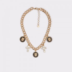 Collares Aldo Fabbian Necklace Mujer Negros Dorados | HWVPJQ579