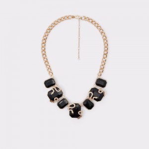Collares Aldo Ulelle Necklace Mujer Negros Dorados | SNZHPY327
