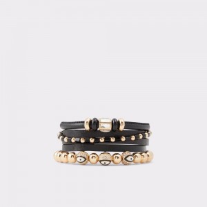 Joyeria Aldo Gwoeld Bracelet Hombre Negros Dorados | YGULXM841