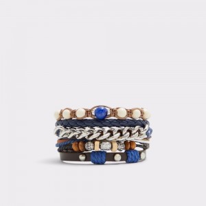 Joyeria Aldo Maenflex Bracelet Hombre Blancos Azul Marino | SHBVWY394