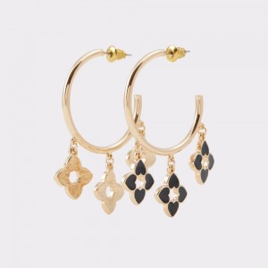 Joyeria Aldo Zaligan Earrings Mujer Negros Dorados | RGLAPW726