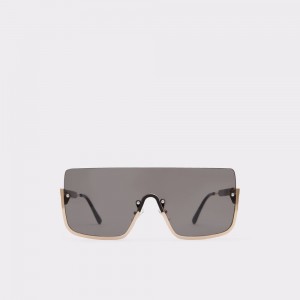 Lentes de Sol Aldo Danet Shield sunglasses Mujer Negros Dorados | FPUXOG519
