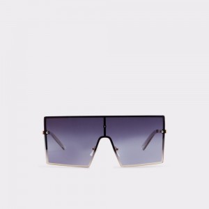 Lentes de Sol Aldo Dwawen Square sunglasses Mujer Negros Dorados | FQLTHO237