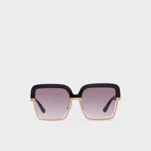 Lentes de Sol Aldo Halaeraen Sunglasses Mujer Negros Dorados | QSDFTX763