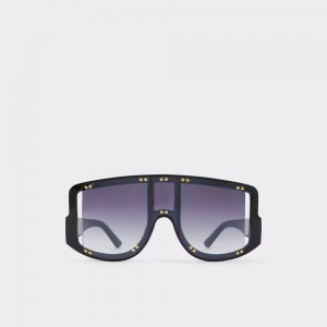 Lentes de Sol Aldo Javabriclya Shield sunglasses Mujer Negros Dorados | XYEHGF375