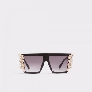 Lentes de Sol Aldo Rivervista Shield sunglasses Mujer Negros Dorados | XOVPGH285