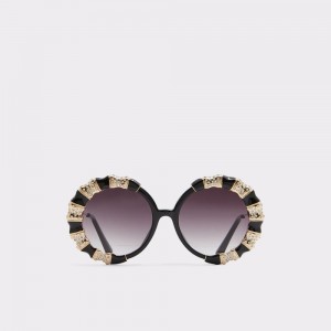 Lentes de Sol Aldo Zeamas Round sunglasses Mujer Negros Dorados | UCWEJO847