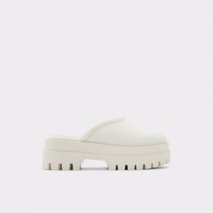 Mocasines Aldo Biglease Platform Mule - Lug sole Mujer Blancos | XHYJMF409