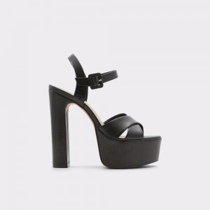 Perfect Pairings Aldo Camelia Ankle strap heeled sandal - Plateforme Mujer Negros | CKDQUE270