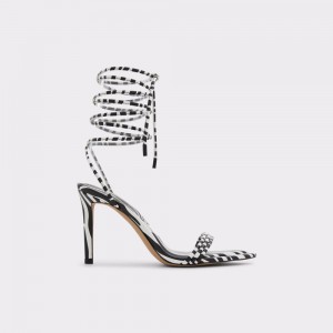 Perfect Pairings Aldo Strappy heeled sandal - Stiletto heel Mujer Negros Blancos | JHCTAG256