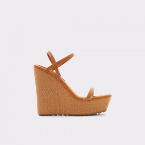 Sandalias Aldo Bodish Wedge sandal - Wedge heel Mujer Beige Oscuro | KHUQWO085