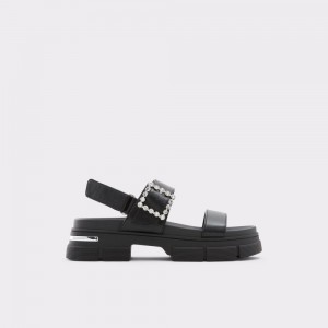 Sandalias Aldo Corinne Flat sandal - Lug sole Mujer Negros | VHWIND619