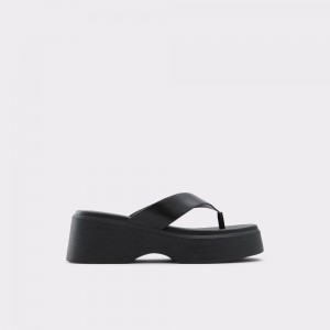 Sandalias Aldo Delphy Thong wedge sandal - Flatform Mujer Negros | YATPHS168