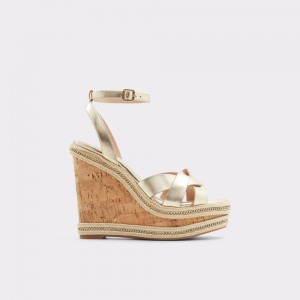 Sandalias Aldo Droyers Wedge sandal - Wedge heel Mujer Champagne | OKBFSZ940