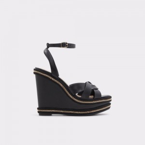 Sandalias Aldo Droyers Wedge sandal - Wedge heel Mujer Negros | HAEUOD531
