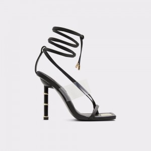 Sandalias Aldo Elektra Strappy heeled sandal Mujer Negros | HFKYXW430