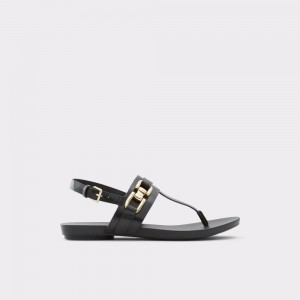 Sandalias Aldo Gannamaryn T-strap sandal Mujer Negros | GFJXCU031