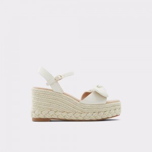 Sandalias Aldo Macrama Wedge sandal - Wedge heel Mujer Blancos | JUEGXK618
