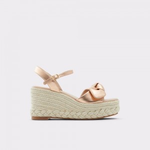 Sandalias Aldo Macrama Wedge sandal - Wedge heel Mujer Rosas Dorados | OQYVIS430