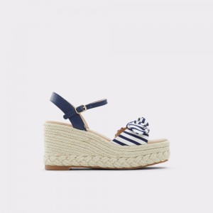 Sandalias Aldo Macrama Wedge sandal - Wedge heel Mujer Azules | QHUGCA093