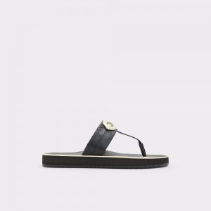 Sandalias Aldo Searene Flip flop Mujer Negros | AOGSCB382