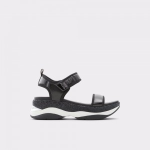 Sandalias Aldo Talenagyn Wedge sandal Mujer Negros | KXZTWY760