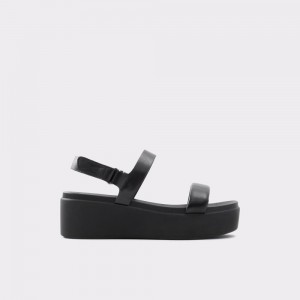 Sandalias Aldo Tisdal Strappy wedge sandal - Wedge heel Mujer Negros | YLBNVI639