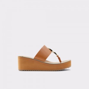 Sandalias Aldo Toea Thong sandal - Wedge heel Mujer Marrom | ARTQZG250