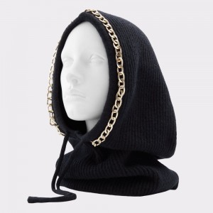 Sombreros Aldo Yba Hood Mujer Negros Dorados | QDWTIO951