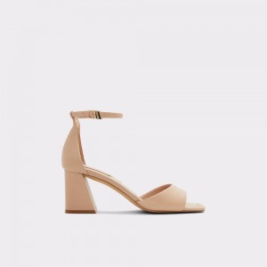 Tacones Aldo Safdie Ankle strap heeled sandal Mujer Beige | ZUTNGX265