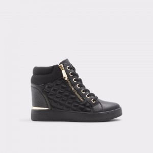 Tenis Aldo Ailanna Sneaker - Wedge heel Mujer Negros | PWLKMB874