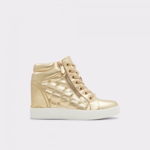 Tenis Aldo Ailannah High top sneaker - Wedge heel Mujer Dorados | MYIXPR402