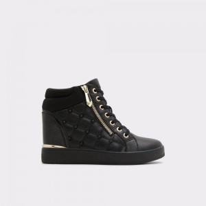 Tenis Aldo Ailannah High top sneaker - Wedge heel Mujer Negros | FKQPND351