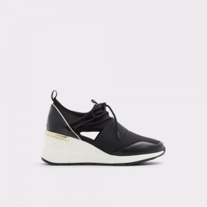 Tenis Aldo Chiara Sneaker - Wedge heel Mujer Negros | GMJRQS630