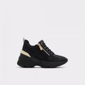 Tenis Aldo Quartz Jogger Sole Sneaker - Wedge heel Mujer Negros | DLOEPG074