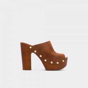 Zapatos Plataforma Aldo Drenania Heeled Mule - Platform Mujer Marrom | CKNOXF985