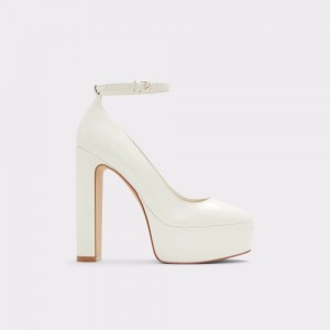 Zapatos Tacon Bloque Aldo Fonda Ankle strap heeled shoe - Flatform Mujer Blancos | OBDURY405