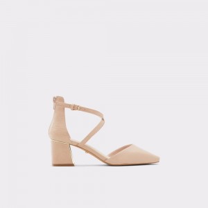 Zapatos Tacon Bloque Aldo Grarwen Ankle strap heeled shoe Mujer Beige | UGVWKM025