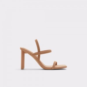 Zapatos Tacon Bloque Aldo Okurra Strappy heeled sandal Mujer Beige | AVWNJC872