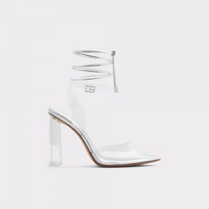 Zapatos Tacon Bloque Aldo Tilah Strappy heeled shoe Mujer Plateados | BIAOKM748