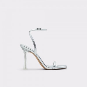 Zapatos Tacon Bloque Aldo Vivanti Ankle strap heeled sandal Mujer Plateados | GZYSLE450
